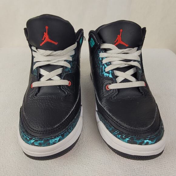 Jordan 3 retro Moto black hyper jade Size 1Y - Picture 2 of 8